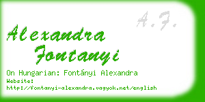 alexandra fontanyi business card